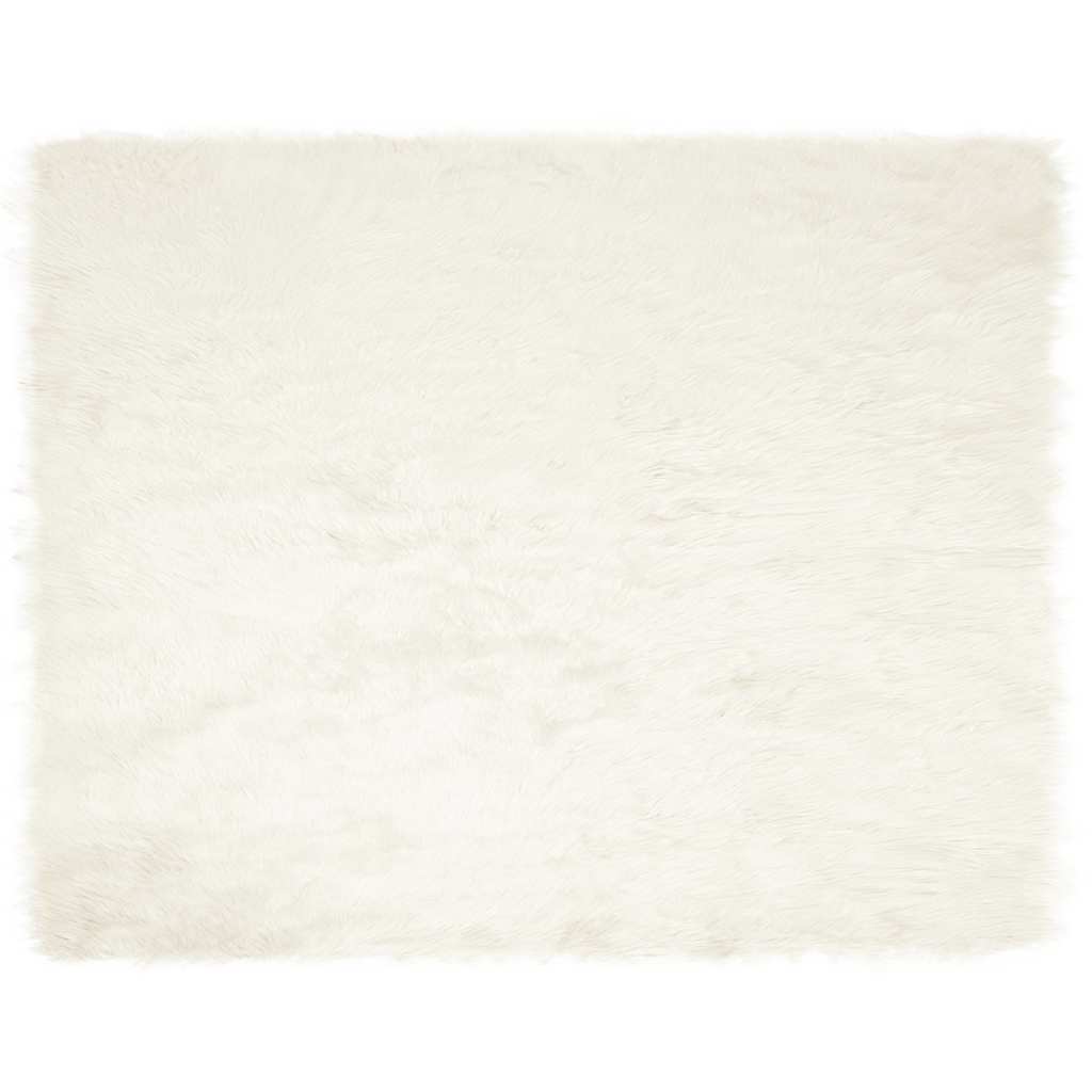 Nepleer Schapenvacht Tapijt Wit 200 x 280 cm Polyester