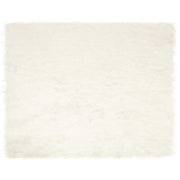 Nep schapenvacht tapijt 200x280 cm wit polyester