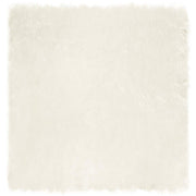 Nep schapenvacht tapijt 120x120 cm wit polyester