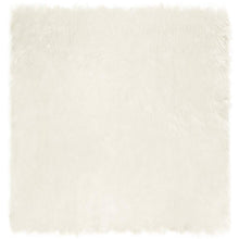 Nepleer Schapenvacht Tapijt Wit 120 x 120 cm Polyester