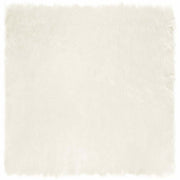 Nep schapenvacht tapijt 200x200 cm wit polyester