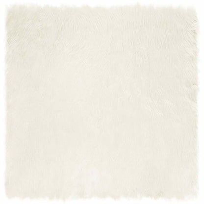 Nepleer Schapenvacht Tapijt Wit 240 x 240 cm Polyester