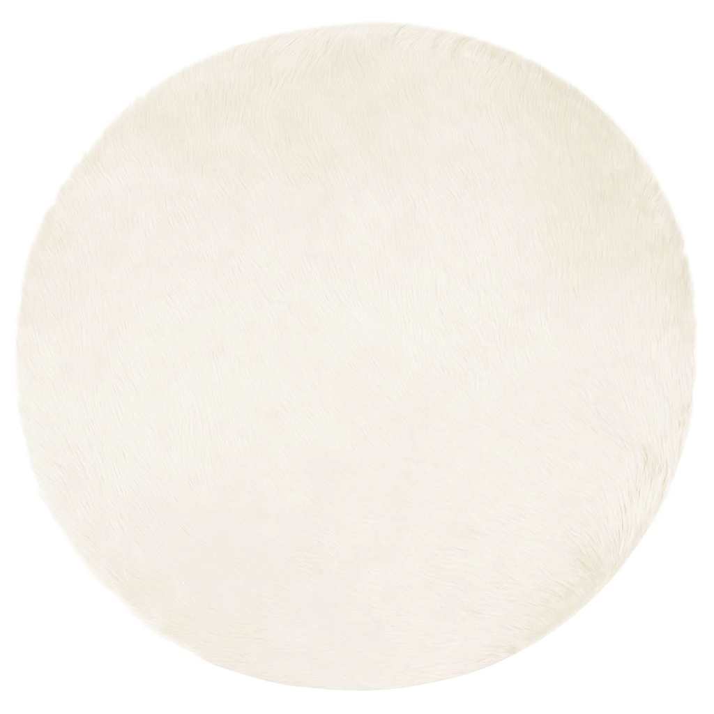 Nepleer Schapenvacht Tapijt Wit 80 x 80 cm Polyester