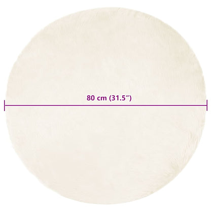 Nepleer Schapenvacht Tapijt Wit 80 x 80 cm Polyester