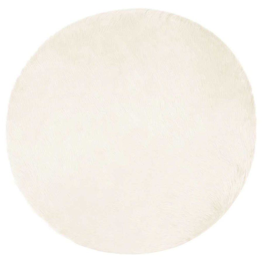 Nepleer Schapenvacht Tapijt Wit 100 x 100 cm Polyester