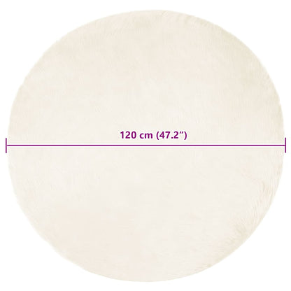 Nepleer Schapenvacht Tapijt Wit 120 x 120 cm Polyester