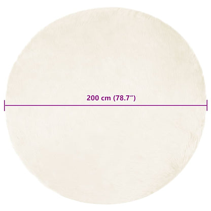 Nepleer Schapenvacht Tapijt Wit 200 x 200 cm Polyester