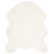 Nep schapenvacht tapijt 50x80 cm wit polyester