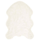 Nep schapenvacht tapijt 80x120 cm wit polyester