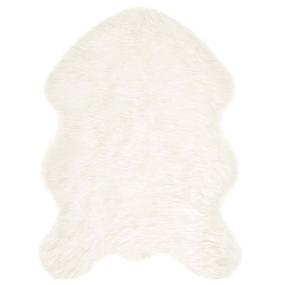 Nepleer Schapenvacht Tapijt Wit 80 x 120 cm Polyester