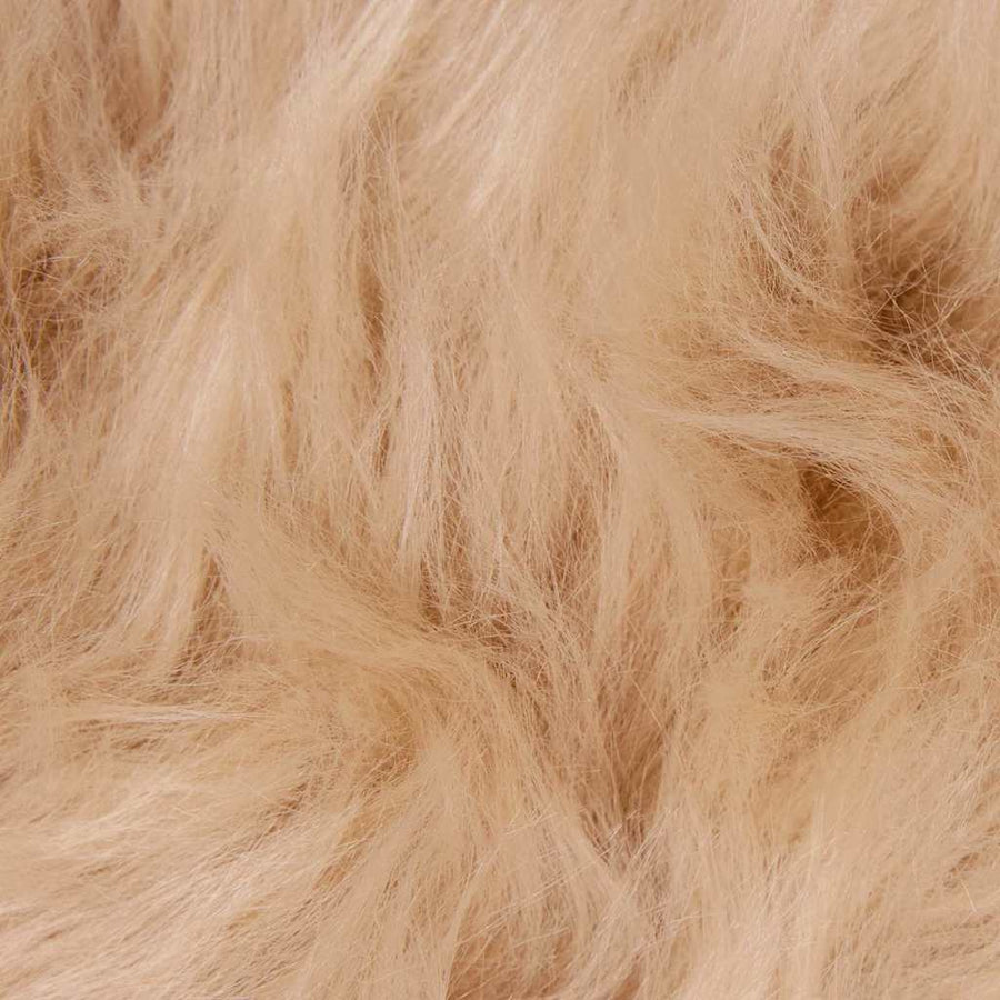 Nepleer Schapenvacht Tapijt Beige 60 x 110 cm Polyester