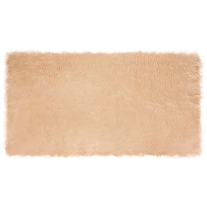 Nepleer Schapenvacht Tapijt Beige 80 x 150 cm Polyester