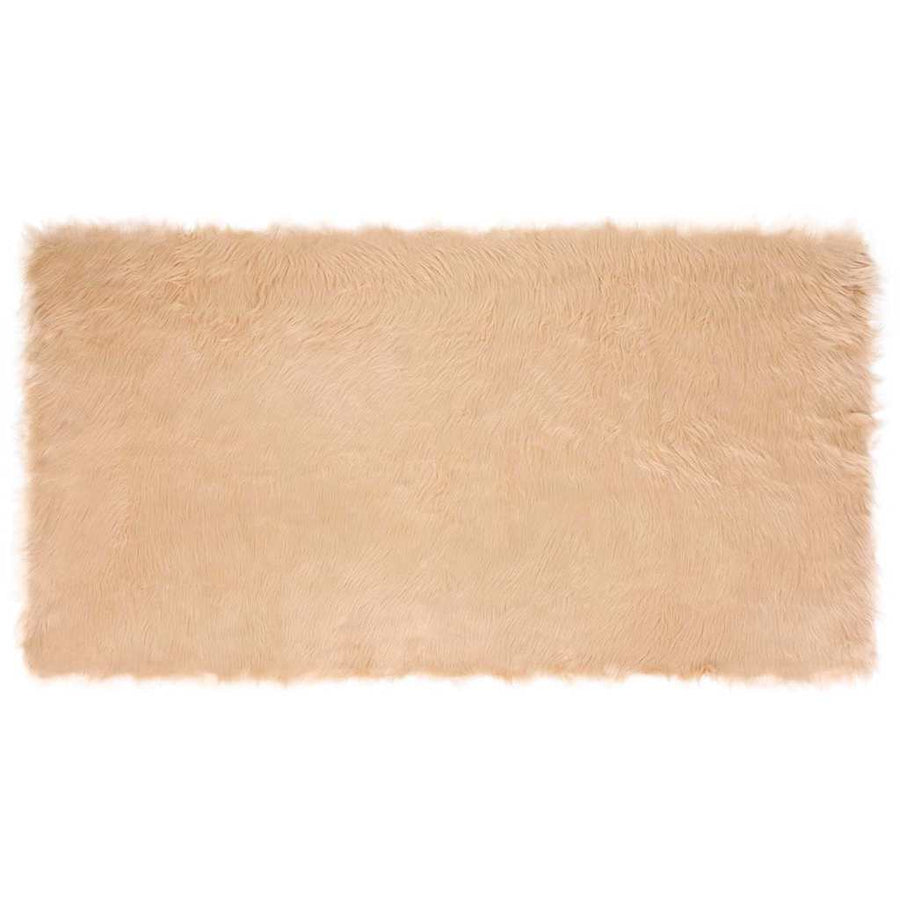 Nepleer Schapenvacht Tapijt Beige 80 x 150 cm Polyester