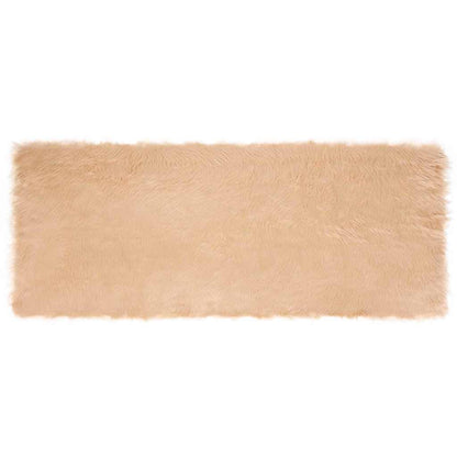 Nepleer Schapenvacht Tapijt Beige 80 x 200 cm Polyester