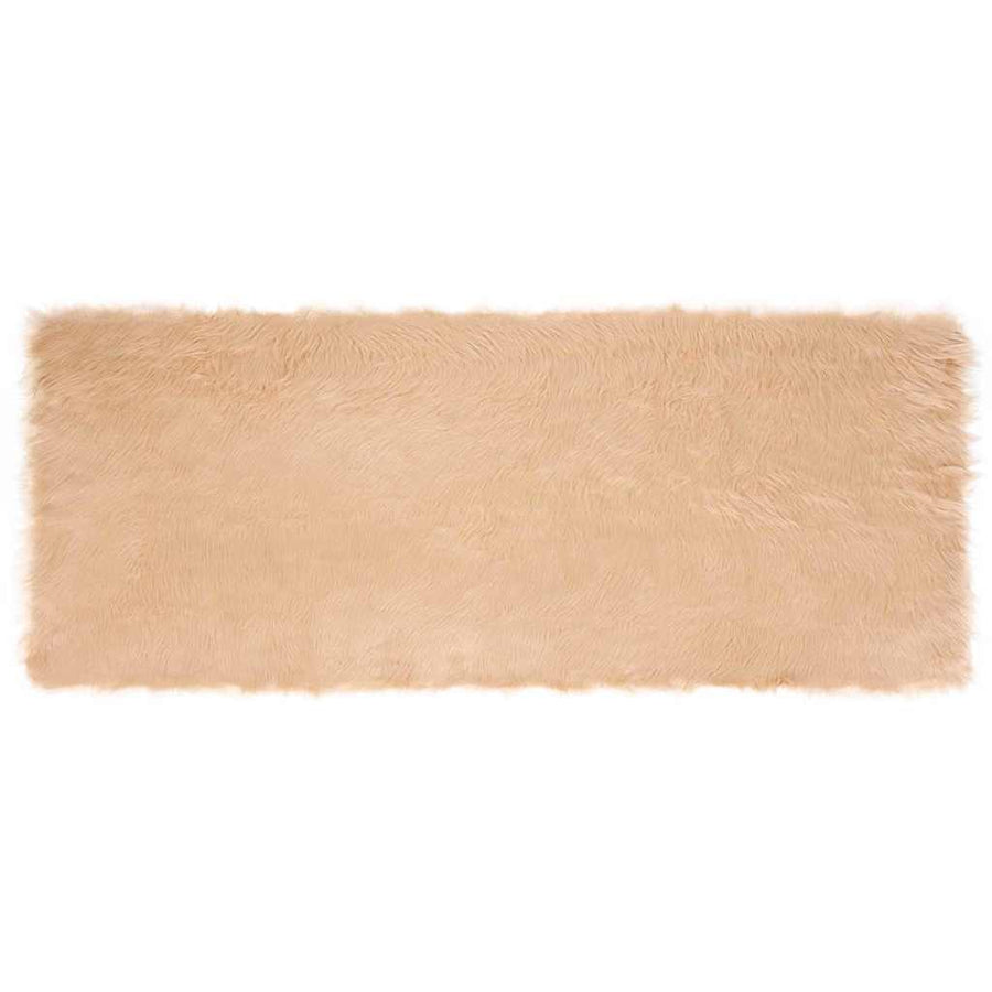 Nepleer Schapenvacht Tapijt Beige 80 x 200 cm Polyester
