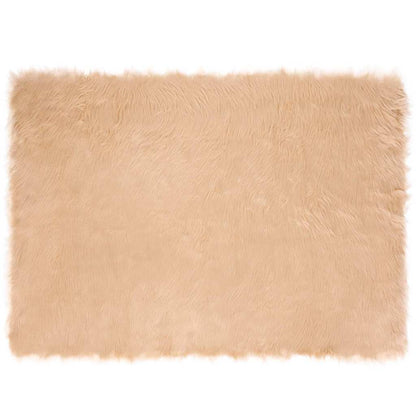 Nepleer Schapenvacht Tapijt Beige 120 x 170 cm Polyester