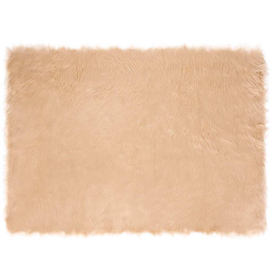 Nepleer Schapenvacht Tapijt Beige 120 x 170 cm Polyester