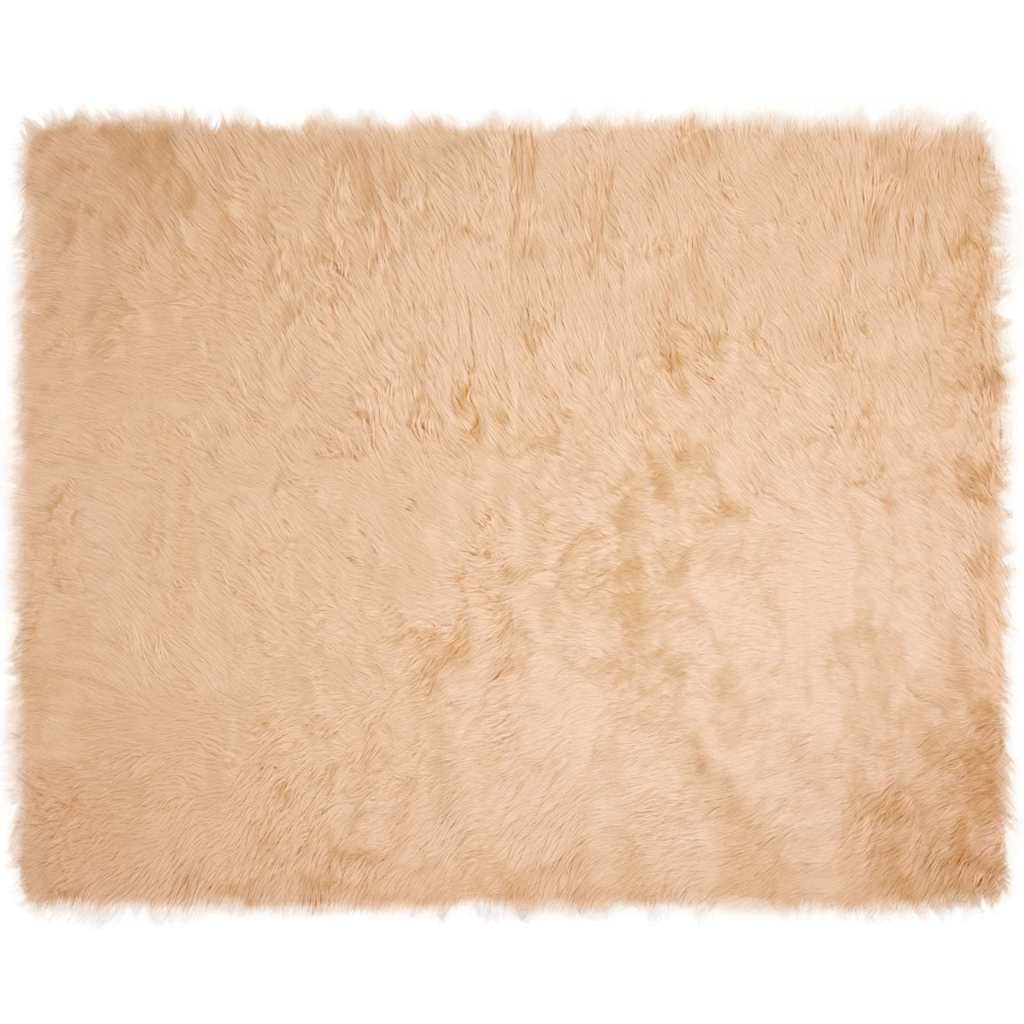 Nepleer Schapenvacht Tapijt Beige 200 x 280 cm Polyester