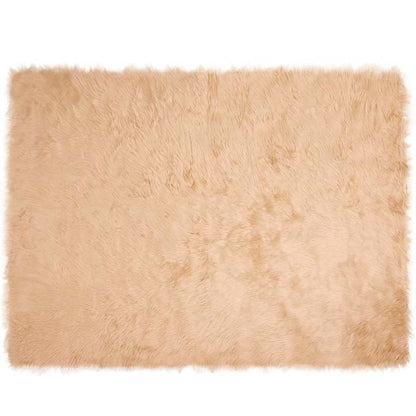 Nepleer Schapenvacht Tapijt Beige 240 x 340 cm Polyester