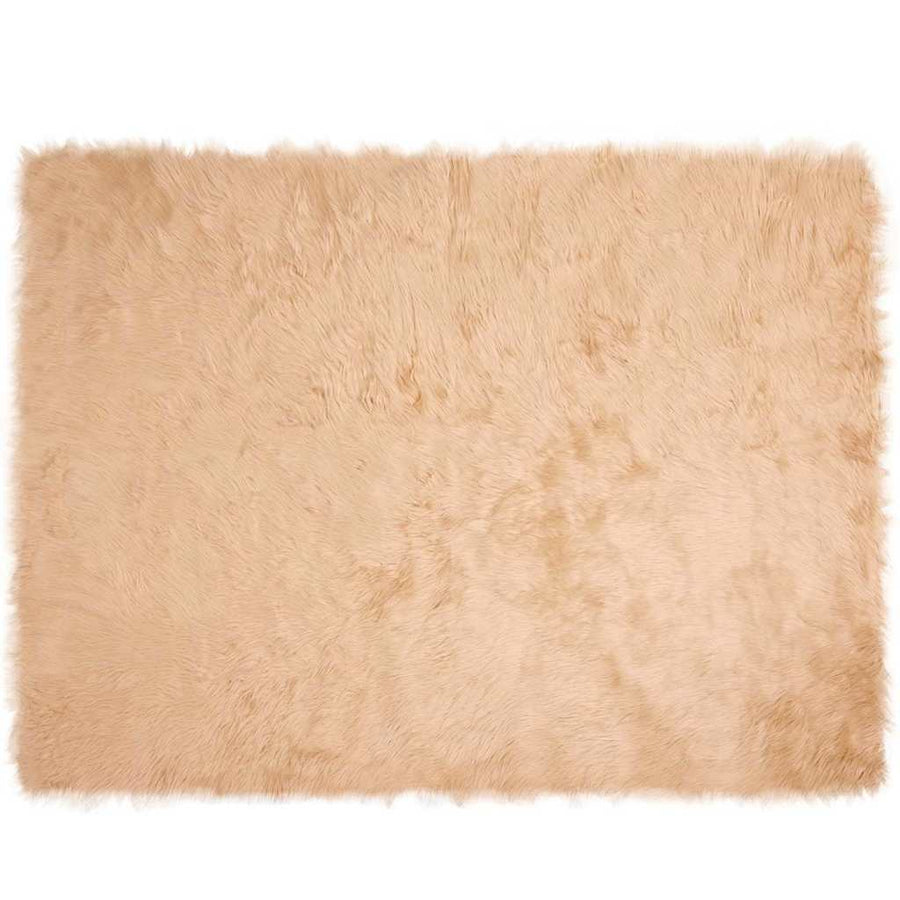 Nepleer Schapenvacht Tapijt Beige 240 x 340 cm Polyester
