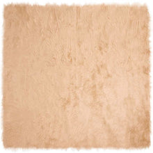 Nepleer Schapenvacht Tapijt Beige 200 x 200 cm Polyester