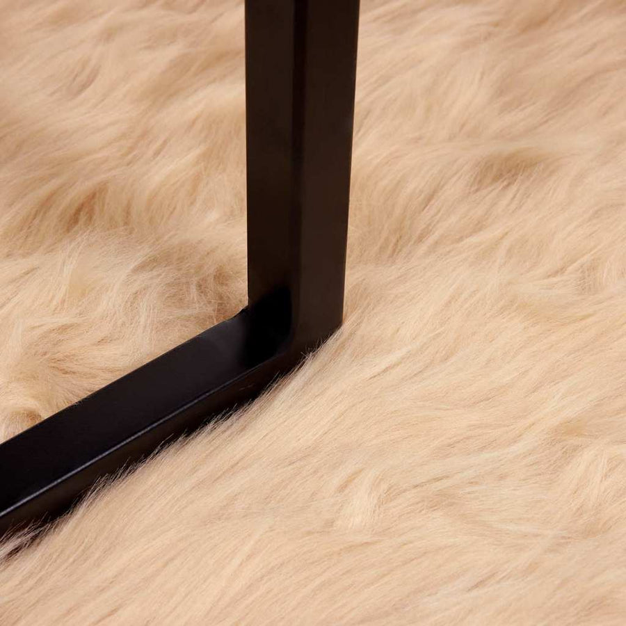 Nepleer Schapenvacht Tapijt Beige 160 x 160 cm Polyester