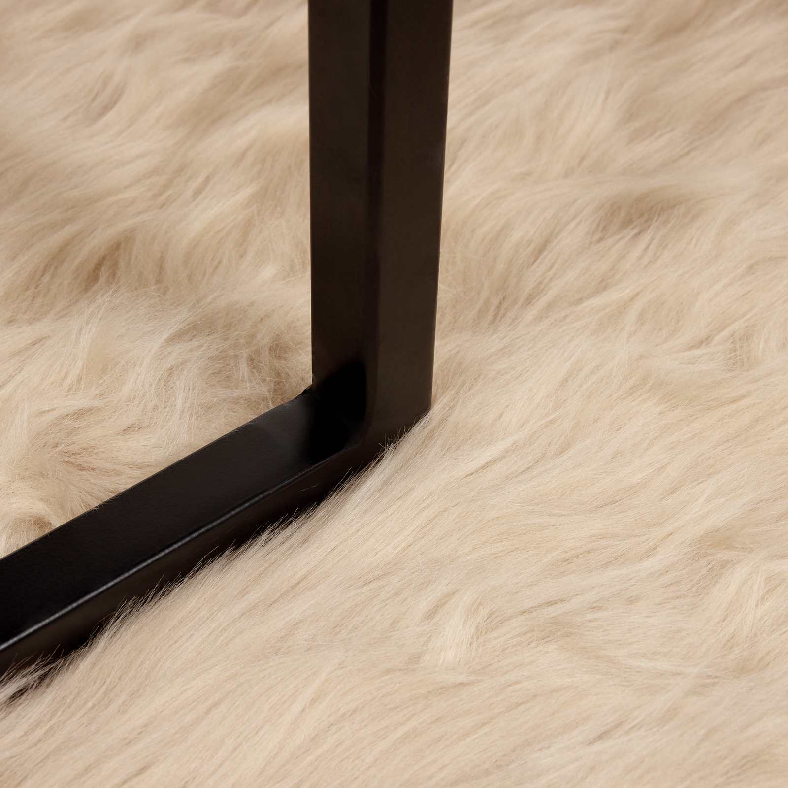 Nep Schapenvacht Tapijt Tafalla Beige Ø 200 cm Polyester