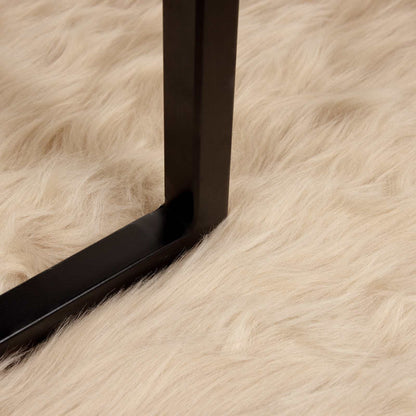 Nep Schapenvacht Tapijt Tafalla Beige Ø 200 cm Polyester