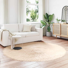 Nep Schapenvacht Tapijt Tafalla Beige Ø 200 cm Polyester