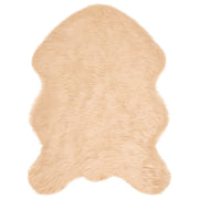 Nep schapenvacht tapijt beige 80x120 cm polyester