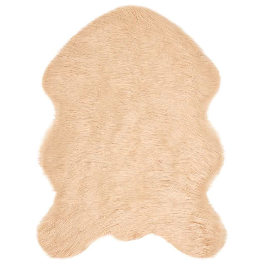 Nepleer Schapenvacht Tapijt Beige 80 x 120 cm Polyester