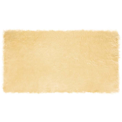 Nepleer Schapenvacht Tapijt Crème 60 x 110 cm Polyester