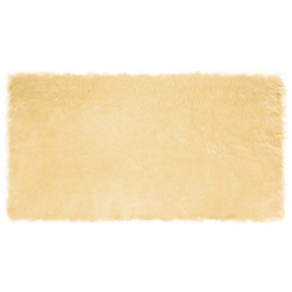 Nepleer Schapenvacht Tapijt Crème 150 x 80 cm Polyester