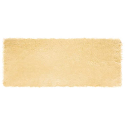 Nepleer Schapenvacht Tapijt Crème 80 x 200 cm Polyester