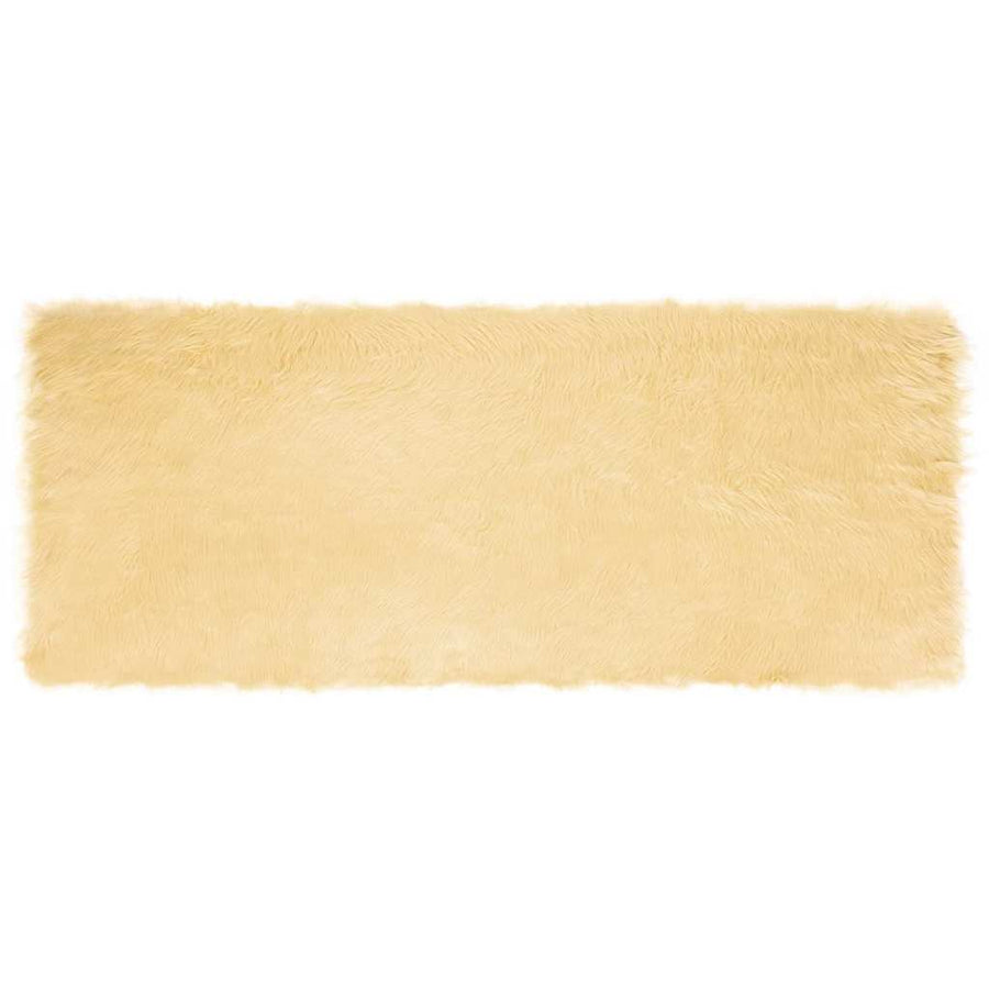 Nepleer Schapenvacht Tapijt Crème 80 x 200 cm Polyester