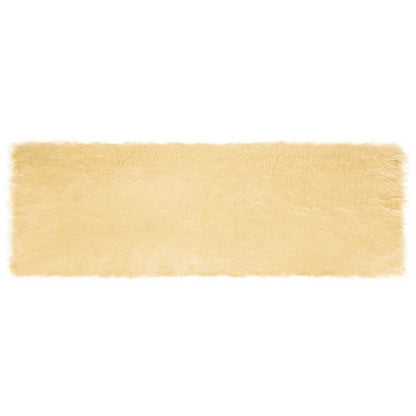 Nepleer Schapenvacht Tapijt Crème 80 x 250 cm Polyester