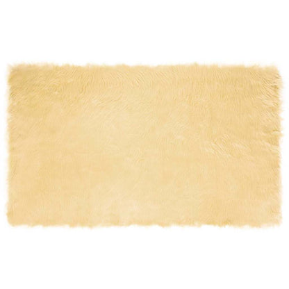 Nepleer Schapenvacht Tapijt Crème 100 x 200 cm Polyester