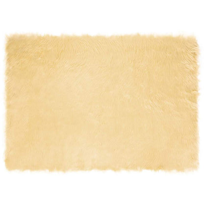 Nepleer Schapenvacht Tapijt Crème 120 x 170 cm Polyester