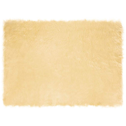Nepleer Schapenvacht Tapijt Crème 200 x 140 cm Polyester