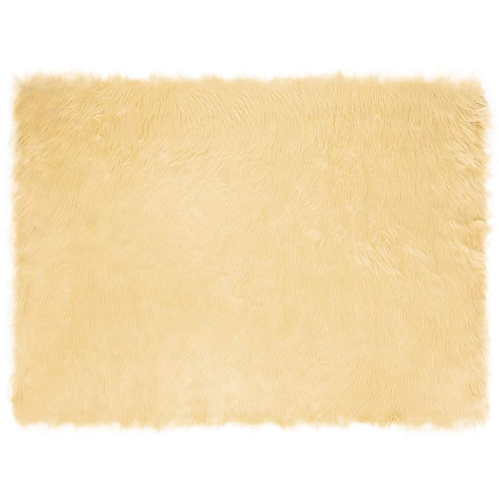Nepleer Schapenvacht Tapijt Crème 160 x 230 cm Polyester