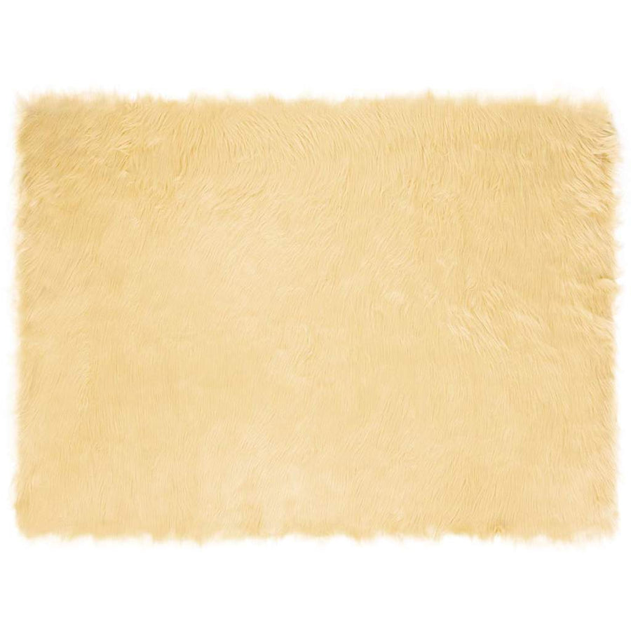 Nepleer Schapenvacht Tapijt Crème 160 x 230 cm Polyester