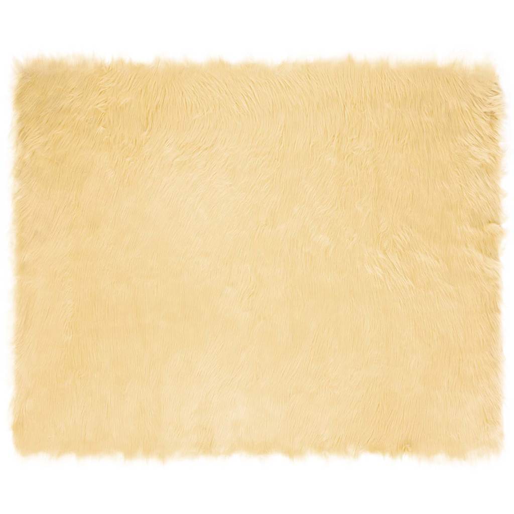 Nepleer Schapenvacht Tapijt Crème 200 x 280 cm Polyester