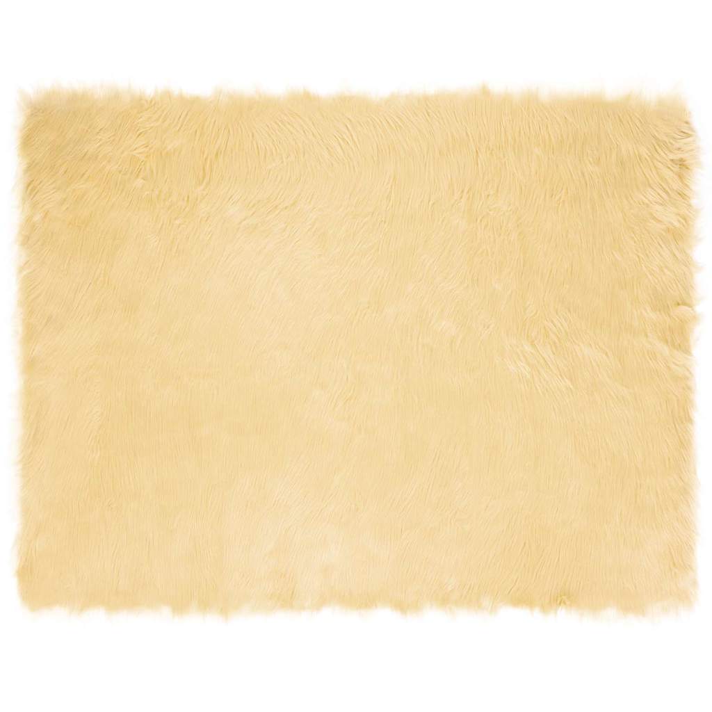 Nepleer Schapenvacht Tapijt Crème 240 x 340 cm Polyester