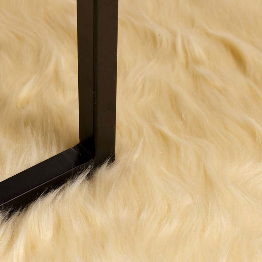 Nepleer Schapenvacht Tapijt Crème 240 x 240 cm Polyester
