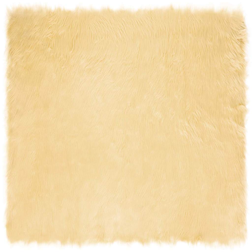 Nepleer Schapenvacht Tapijt Crème 240 x 240 cm Polyester
