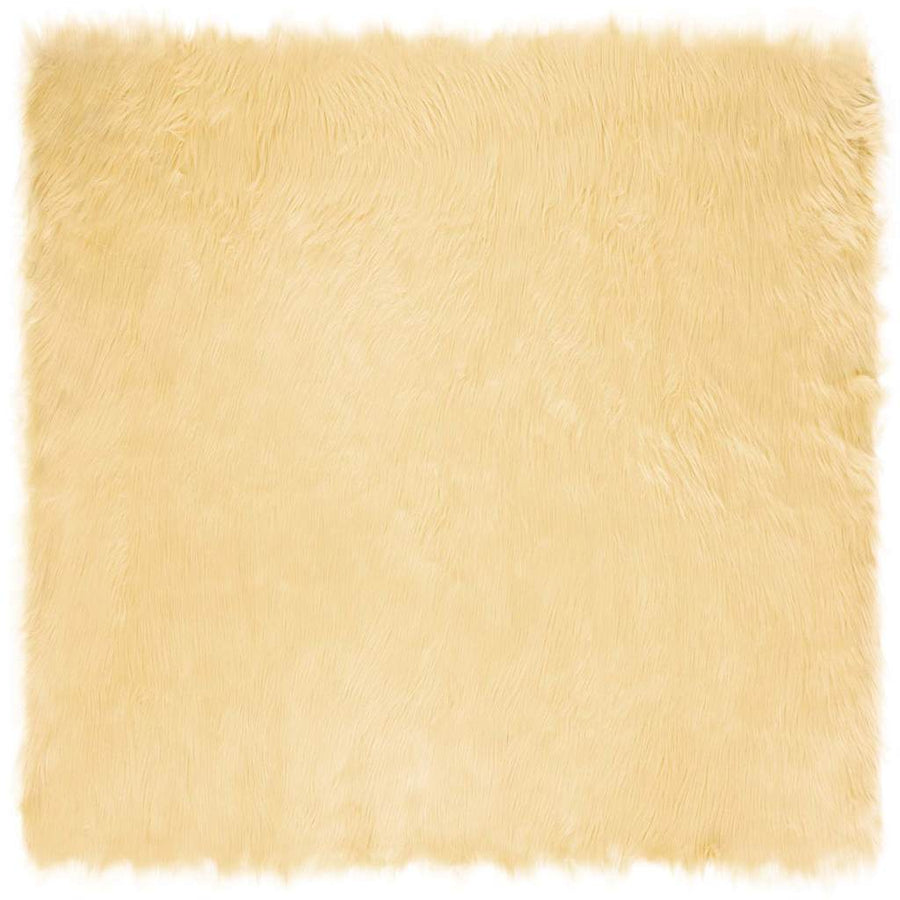 Nepleer Schapenvacht Tapijt Crème 240 x 240 cm Polyester