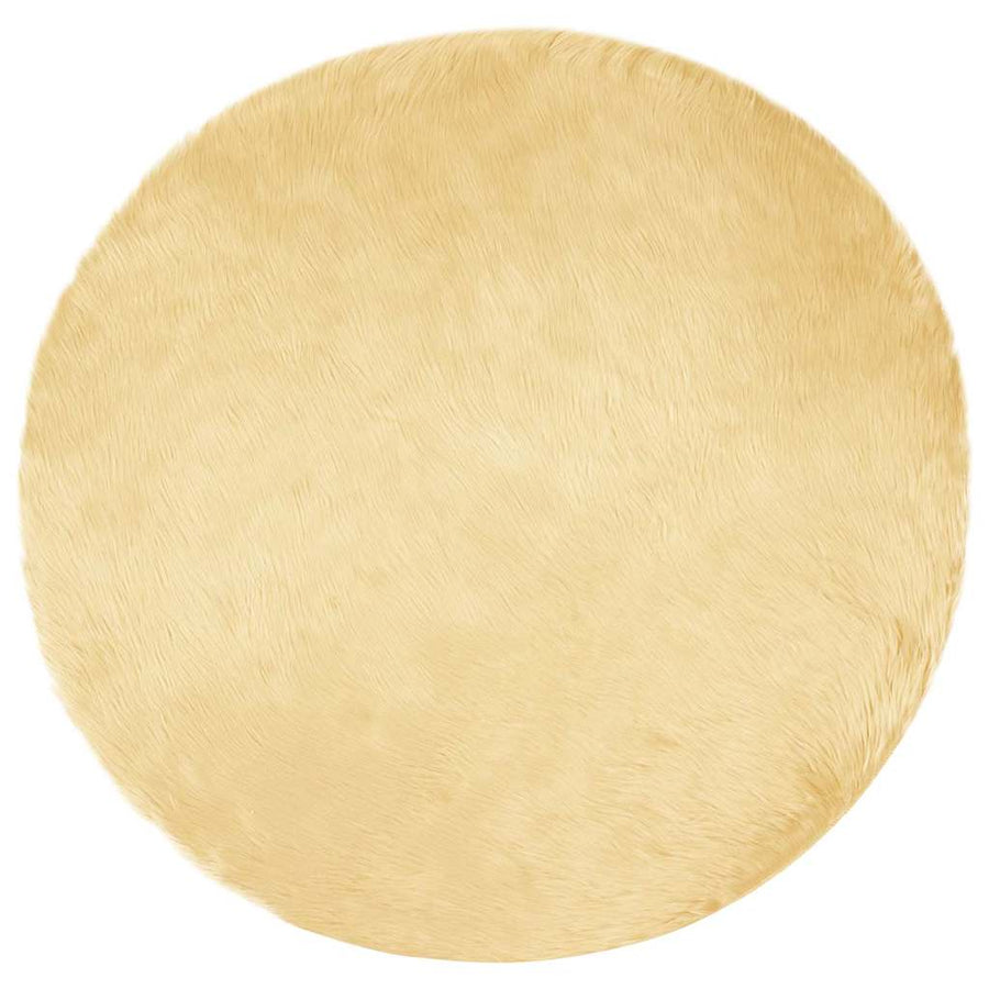 Nepleer Schapenvacht Tapijt Crème 80 x 80 cm Polyester