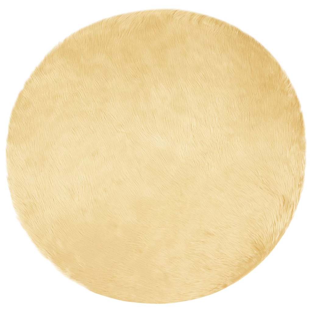 Nepleer Schapenvacht Tapijt Crème 120 x 120 cm Polyester