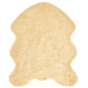 Nep schapenvacht tapijt crème 50x80 cm polyester