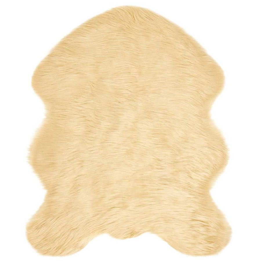 Nepleer Schapenvacht Tapijt Crème 50 x 80 cm Polyester